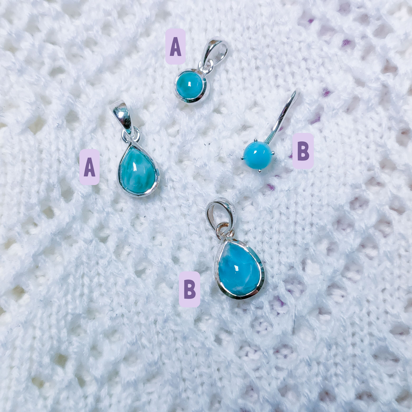 Larimar riipus pieni