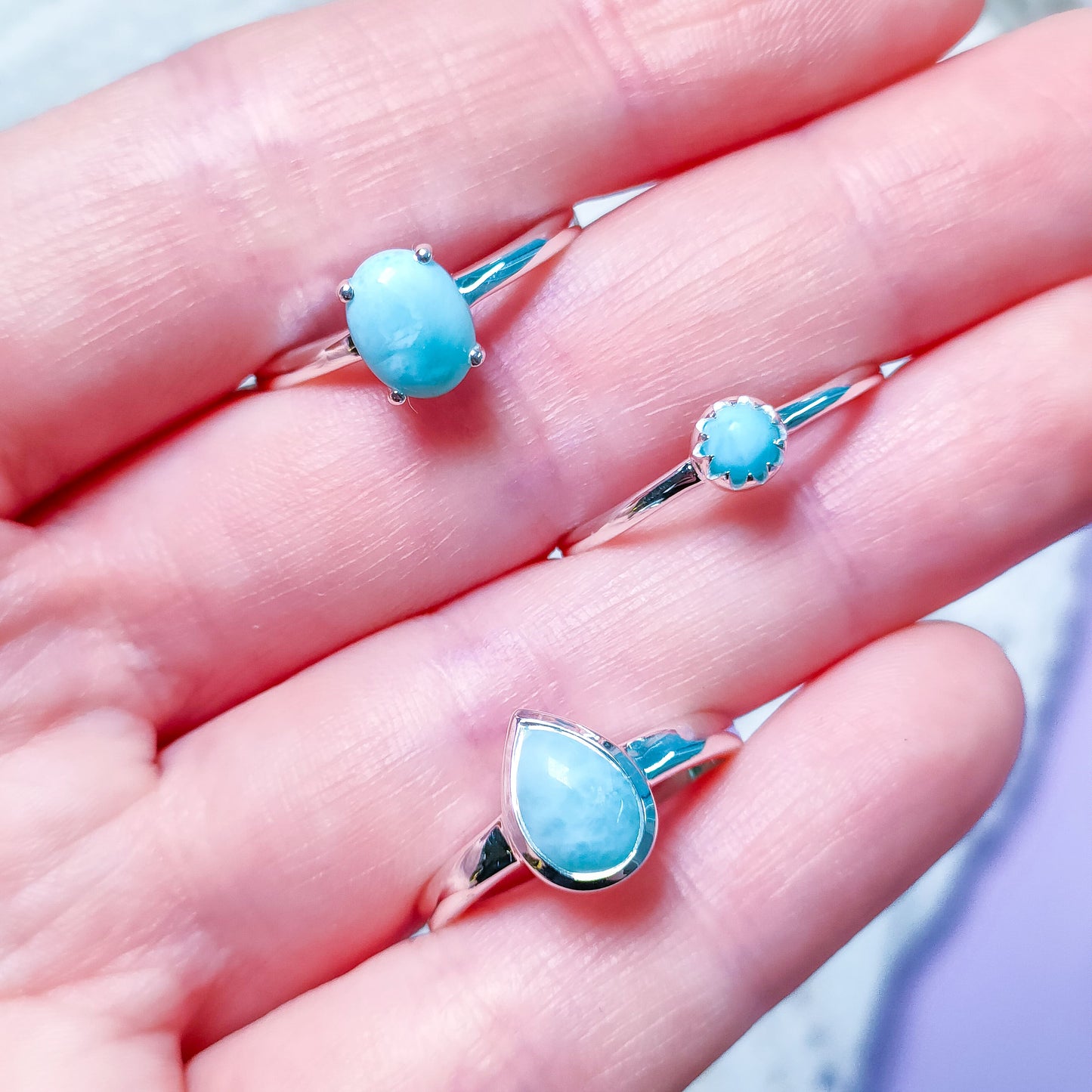 Larimar sormus