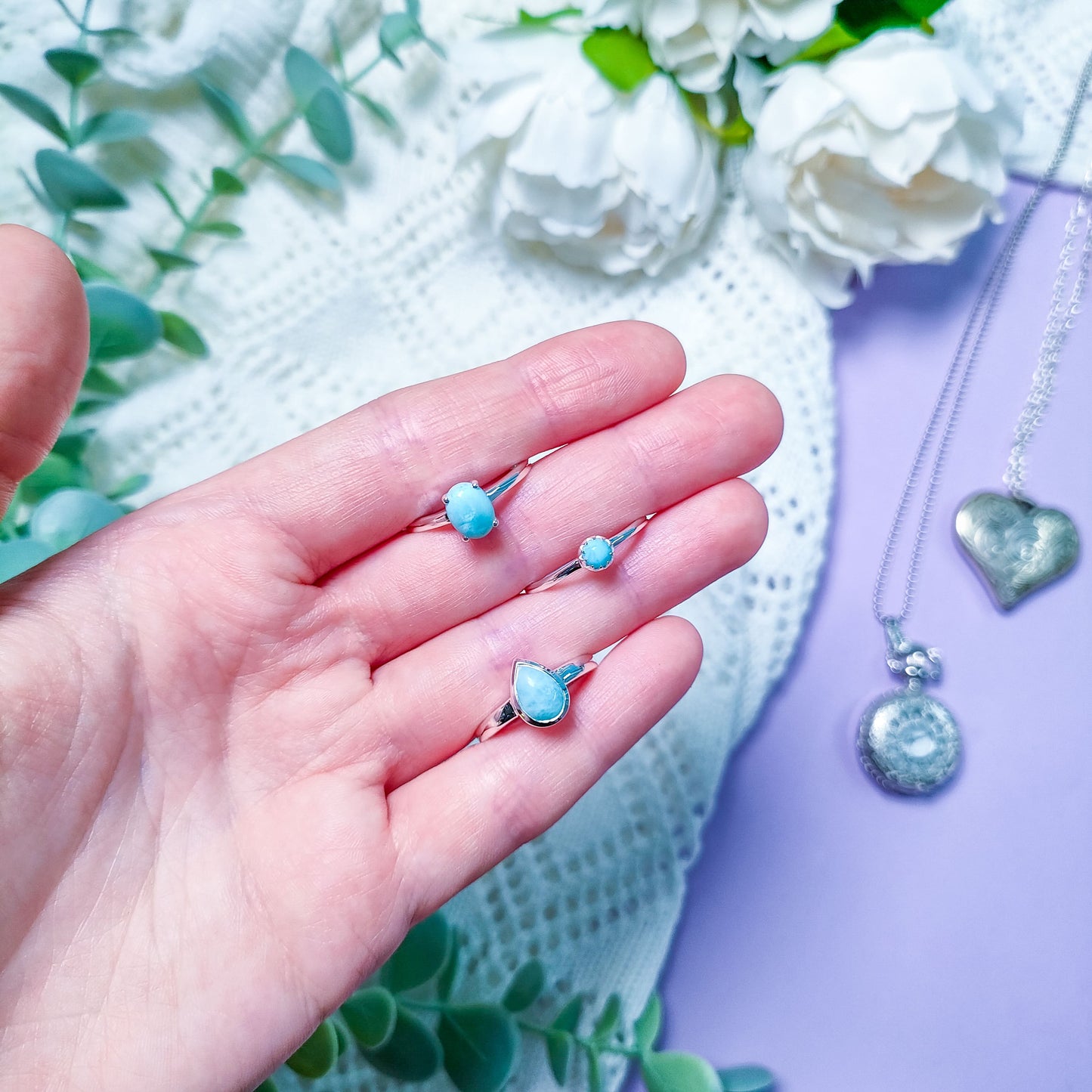 Larimar sormus