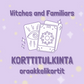 Korttitulkinta oraakkelikortit