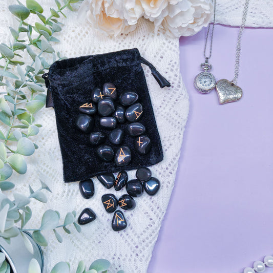 Riimusetti musta jaspis